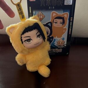 Yellow Cat Ear Plushie Keychain
